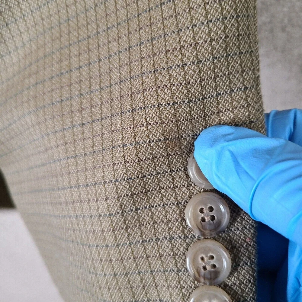 Haggar Jacket Mens 42 Brown Blue Check‎ Blazer 2 Button Suit Coat USA Made